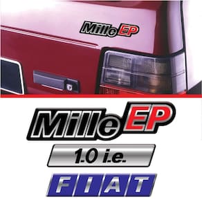 Kit De Adesivos Fiat Uno Mille Ep 1.0 I.e Emblemas Resinados Colorido