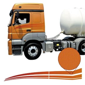 Kit Adesivo Faixas Par Mb Axor 1933 2544 2644 2041 2536 2019 Laranja Laranja