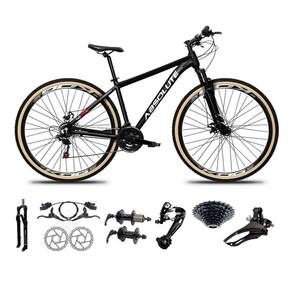 Bicicleta Aro 29 Absolute Nero 5 Freio Hidráulico K7 27v Garfo Com Trava Pneu Com Faixa - Preto Tam.23