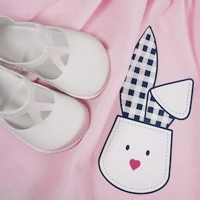 Boneca Meu Bebê Loira C- Vestido - Estrela - Rosa