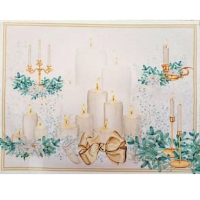 Kit 4 Jogos Americanos Velas De Natal Maravilha Impermeável 43cmx34cm