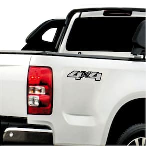 Kit Adesivo 4x4 S10 Anos 13 14 15 16 17 18 19 20 21 22 Full Preto Cinza Sem Resina Preto