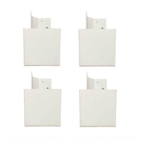 Kit 4 Pés Para Guarda Roupas Armários Roupeiros Branco Fox