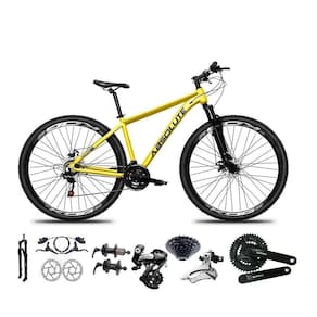 Bicicleta Aro 29 Absolute Nero 5 Shimano Altus 24v Freios Hidráulicos Garfo Com Trava - Amarelo Tam.15