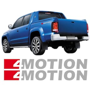 Par Adesivo Emblema 4motion Amarok 2017 Cinza Claro