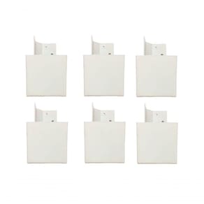 Kit 6 Pés Para Armários Roupeiros Guarda Roupas Branco Fox