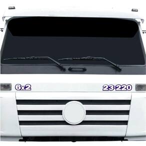 Kit Adesivos Vw 23-220 6x2 Cummins Resinados Etiquetas R878 Preto