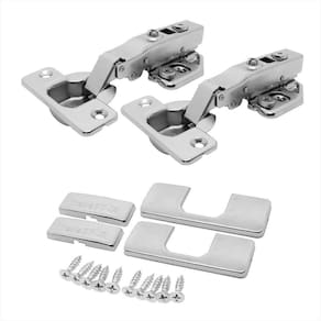 Kit 50 Cj Dobradiça Click 3d 105° Soft Close Capas Parafusos