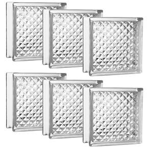 Kit 50 Tijolos Bloco De Vidro Transparente 19x19x8 Tradestar