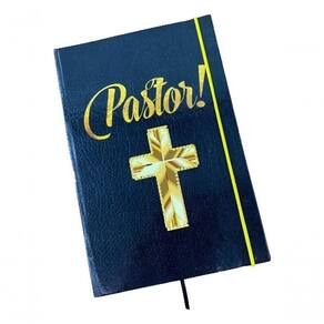 Caderno Sketchbook Grande Capa Religião 21x14cm Pastor Miolo Sem Pauta Para Desenhar