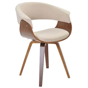 Cadeira Decorativa Para Sala De Jantar Ohana Fixa Linho Bege G56 - Gran Belo