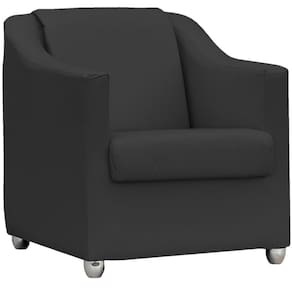Poltrona Mila Corino Marrom Pé Aluminio Cromado - Preto Corino