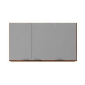Armário Aéreo Firenze 120cm 3 Portas 94331 Demóbile Amendola Touch E Nude