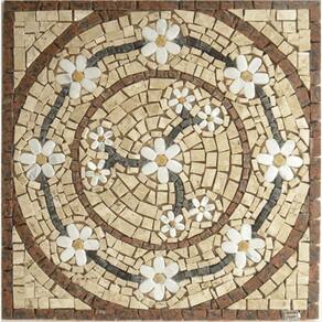 Mandala Mosaico Floral Rosone Venezia Quadrado Tamanho 100cm