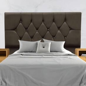 Cabeceira Para Cama Box Estofada King 195 Cm Suede Melissa Cor:marrom
