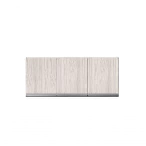 Armário Aéreo P- Cozinha Andreia 120cm C- 3 Portas Cast-avelã - Ajl Móveis
