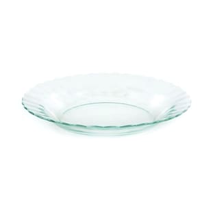 Kit Jogo Pratos Fundo Sopa Transparente 4 Peças 22,4cm
