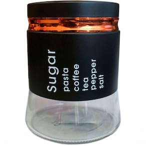 Pote Frasco Sugar De Vidro Porta Mantimentos Tampa Hermético