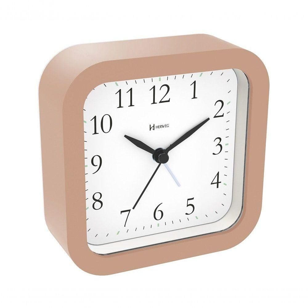 Relógio Despertador Herweg Quartz Sem Tic Tac Pinus 2645-324 único