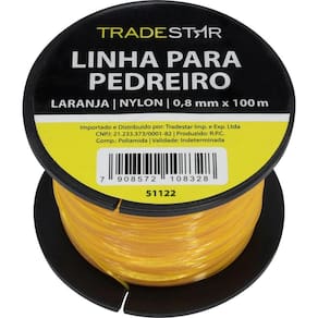 Linha Pedreiro Nylon Lisa 0,8mmx100m Lj Com 2 Tradestar