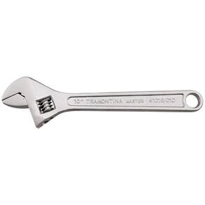 Chave Ajustável Para Porcas 12" Tramontina Com Corpo Forjado Em Aço Carbono Cromado Tramontina