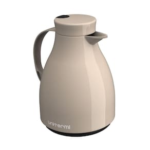 Garrafa Térmica De Mesa Paris Bege 1l Bule Gatilho Chá Café