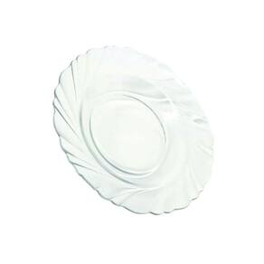 Kit Jogo Pratos Fundo Sopa Transparente 12 Peças 22,5cm