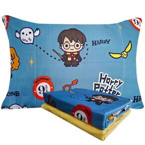 Jogo de Cama Infantil Harry Potter Menino Microfibra Solteiro Estampado 1,40 m x 2,20 m Com 3 pecas Lepper