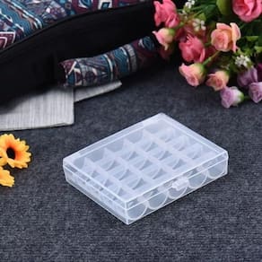Caixa Estojo Organizador Para 25 Bobinas Alta Ou Baixa Para Maquina De Costura Domestica Ou Industrial10,5 Cm X 12 Cm -