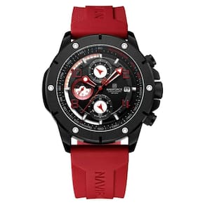 Relógio De Pulso Masculino De Quartzo Design Esportivo Luminoso À Prova Da Água 30m Vermelho