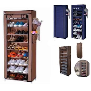 Sapateira Armario Organizador 9 Prateleiras Grande 160cm Estante Guarda Roupa Armario Portatil Com Ziper
