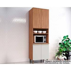 Paneleiro De Cozinha Requinte Torre Quente 1 Forno Com 4 Portas 71cm Nature-nature-areia - Henn