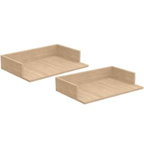 Kit 02 Suportes Suspensos Para Micro-ondas Forno 60x40 Cm Class L03 Amadeirado - Lyam