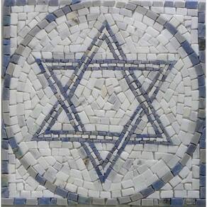 Mandala Simbólica Estrela De David I Nas Cores De Israel Tamanho 80cm