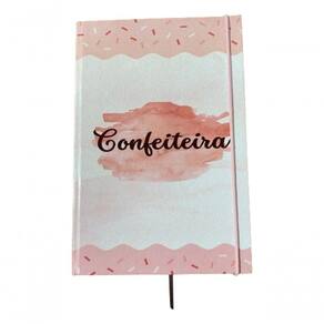Caderno Sketchbook Grande Capa Profissões Confeiteira 21x14cm Miolo Sem Pauta Para Desenhar