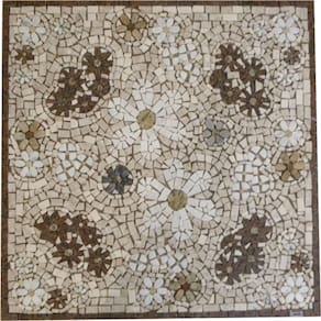 Mandala Mosaico Floral Tapete Jardim Florido Tamanho 80cm