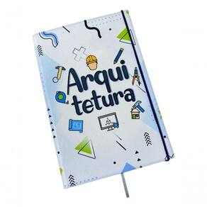 Caderno Sketchbook Grande Capa Profissões Arquitetura 21x14cm Miolo Sem Pauta Para Desenhar