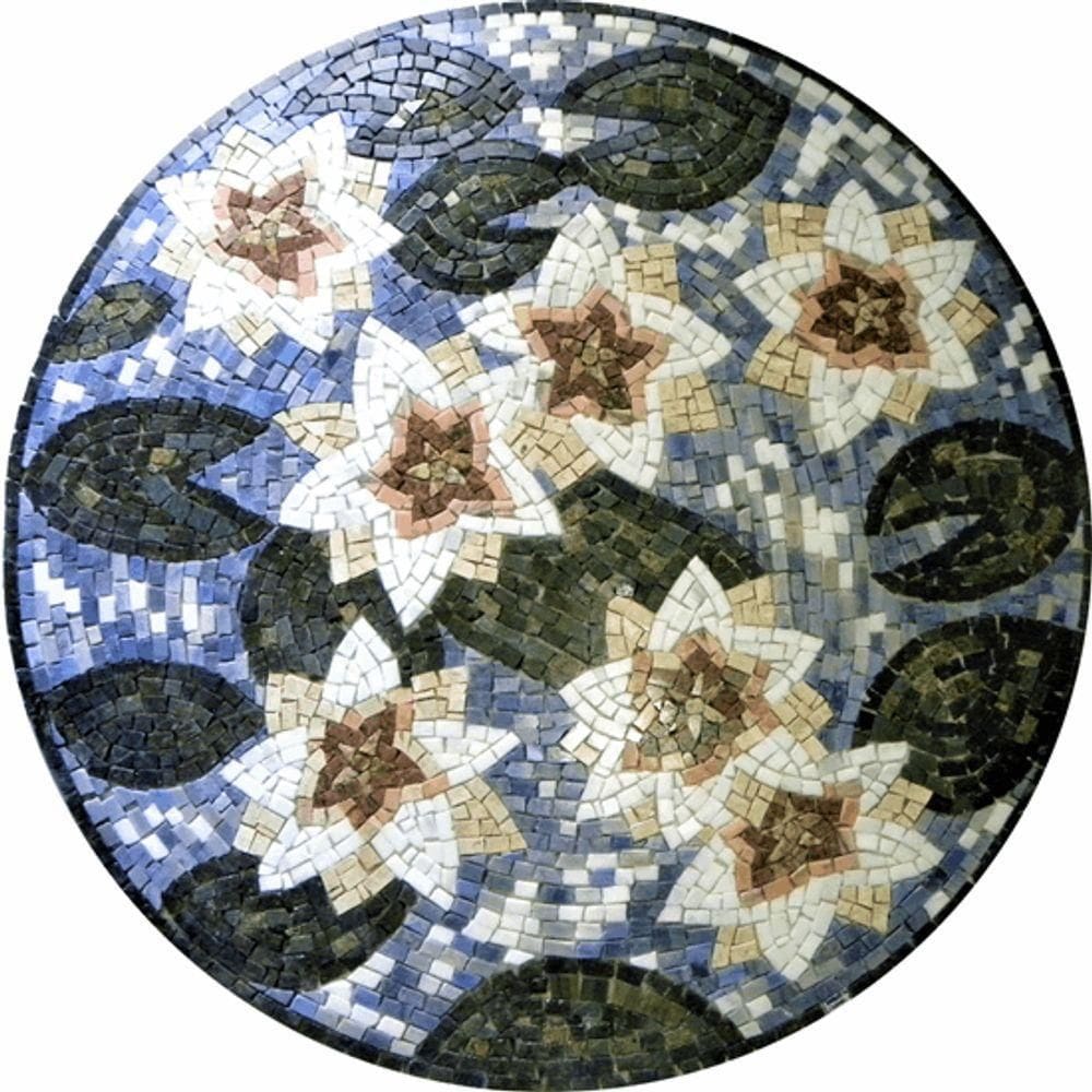 Mandala Mosaico Floral Nenúfares De Monet I Tamanho 150cm