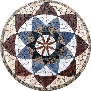 Mandala Indiana I Piso Mosaico Tamanho 80cm