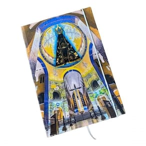 Caderno Sketchbook Grande Capa Religião 21x14cm Nossa Senhora Catedral Miolo Sem Pauta Para Desenhar