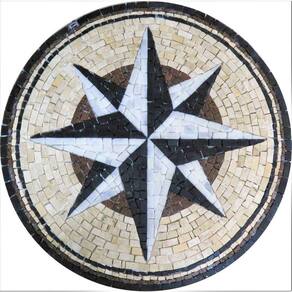 Rosa Dos Ventos Em Mosaico Rosa Dei Venti Tamanho 120cm