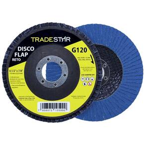 Disco De Lixa Flap Reto 4.1/2 Grão 120 P/ Lixadeira 01 Un