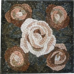 Mandala Mosaico Floral Rosas Ii Tamanho 80cm