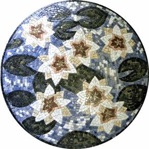 Mandala Mosaico Floral Nenúfares De Monet I Tamanho 130cm
