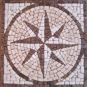 Rosa Dos Ventos Em Mosaico Rosone Fiorentino Iii Rústico Tamanho 120cm