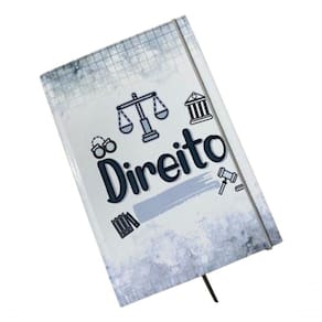 Caderno Sketchbook Grande Capa Profissões Direito 21x14cm Miolo Com Pauta Para Escrever