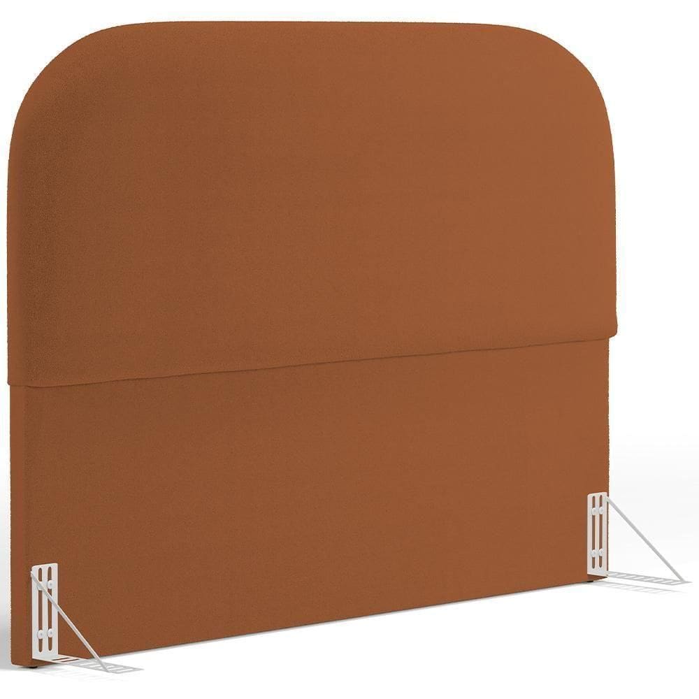 Cabeceira Cama Box Queen 160cm Orgânica Lanna W01 Bouclê Terracota - Lyam Decor