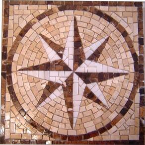 Rosa Dos Ventos Em Mosaico Rosone Fiorentino Ii Rústico Tamanho 130cm