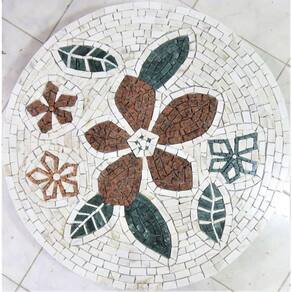 Mandala Mosaico Floral Flor De Ibisco Tamanho 120cm