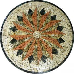 Rosa Dos Ventos Em Mosaico Rosa Do Engenho Tamanho 130cm